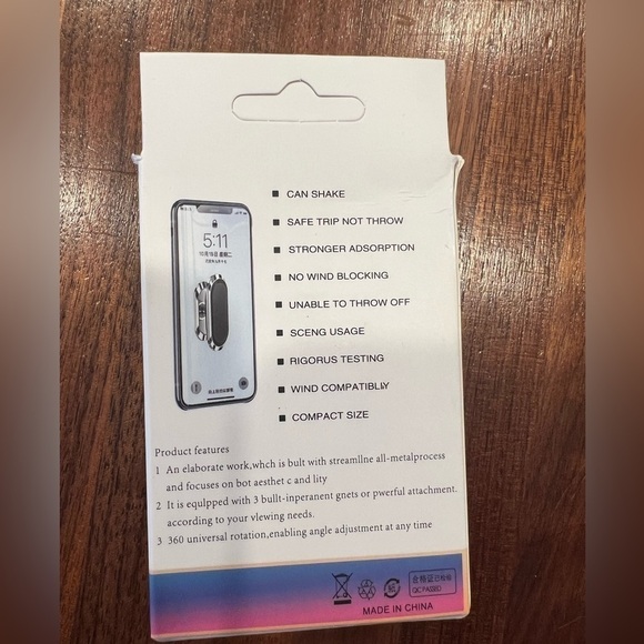 5 Magnetic cell phone mounts - 360 rotation - Black Alloy - NWT - Picture 10 of 10
